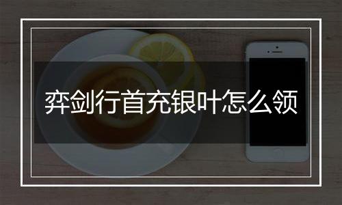 弈剑行首充银叶怎么领