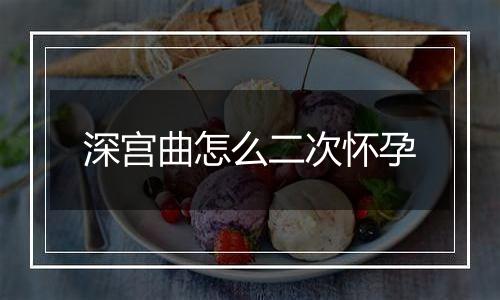 深宫曲怎么二次怀孕