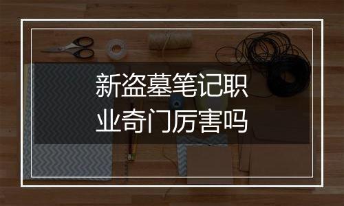 新盗墓笔记职业奇门厉害吗