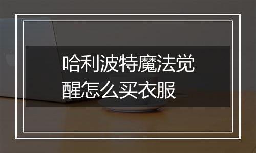 哈利波特魔法觉醒怎么买衣服