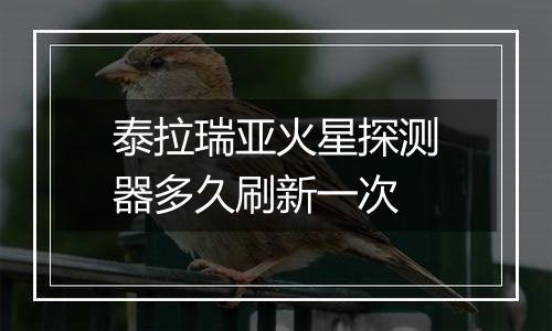 泰拉瑞亚火星探测器多久刷新一次