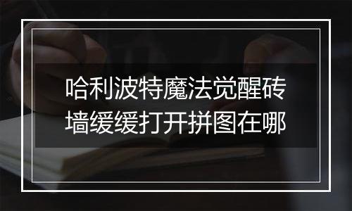 哈利波特魔法觉醒砖墙缓缓打开拼图在哪
