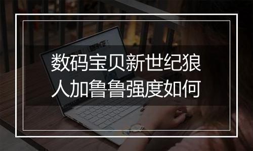 数码宝贝新世纪狼人加鲁鲁强度如何