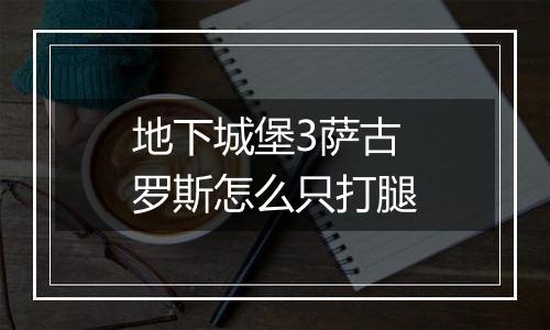 地下城堡3萨古罗斯怎么只打腿