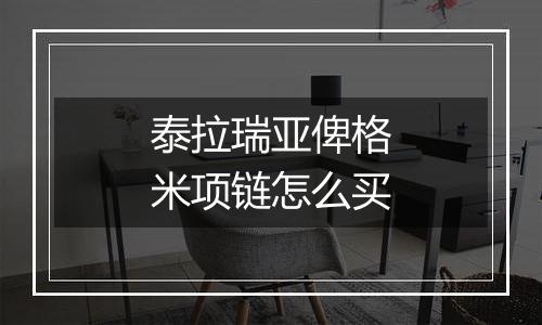 泰拉瑞亚俾格米项链怎么买