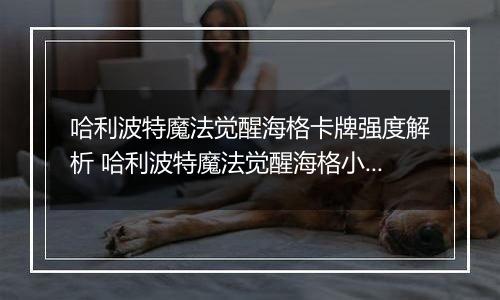 哈利波特魔法觉醒海格卡牌强度解析 哈利波特魔法觉醒海格小屋怎么进去