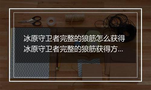 冰原守卫者完整的狼筋怎么获得 冰原守卫者完整的狼筋获得方法