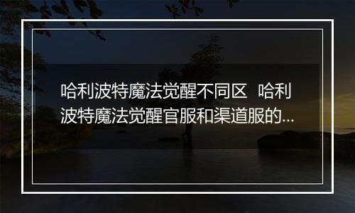 哈利波特魔法觉醒不同区  哈利波特魔法觉醒官服和渠道服的区别盘点