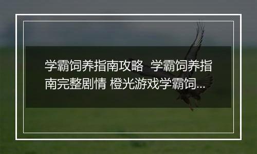学霸饲养指南攻略  学霸饲养指南完整剧情 橙光游戏学霸饲养指南小学攻略