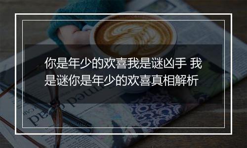 你是年少的欢喜我是谜凶手 我是谜你是年少的欢喜真相解析