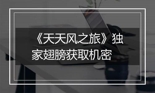 《天天风之旅》独家翅膀获取机密