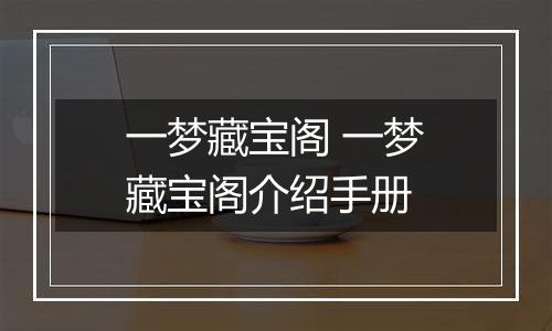 一梦藏宝阁 一梦藏宝阁介绍手册