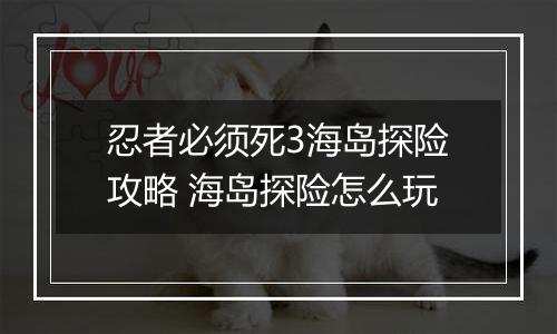 忍者必须死3海岛探险攻略 海岛探险怎么玩