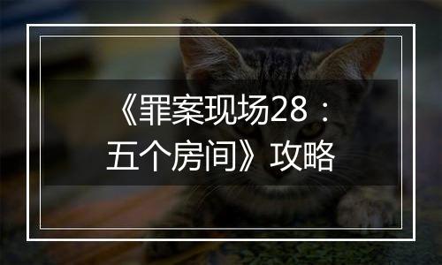 《罪案现场28：五个房间》攻略