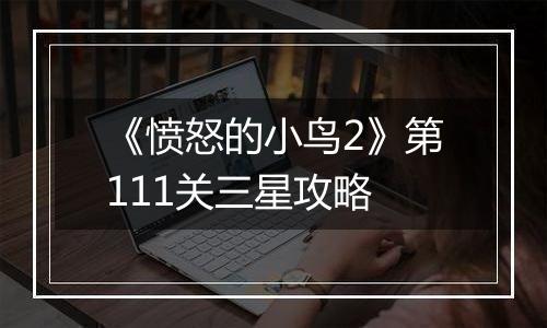 《愤怒的小鸟2》第111关三星攻略