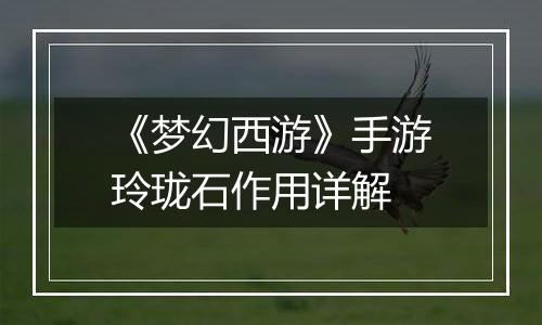 《梦幻西游》手游玲珑石作用详解