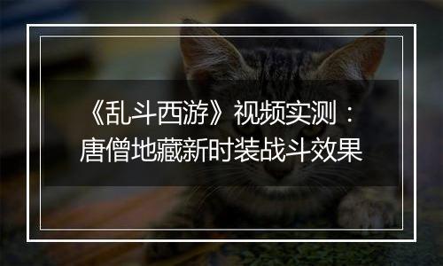《乱斗西游》视频实测：唐僧地藏新时装战斗效果