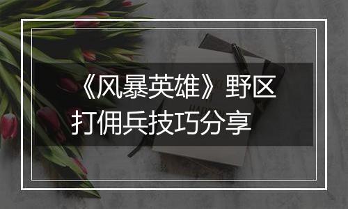 《风暴英雄》野区打佣兵技巧分享