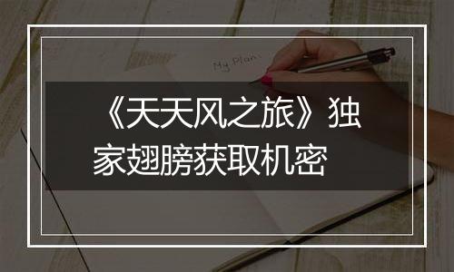 《天天风之旅》独家翅膀获取机密
