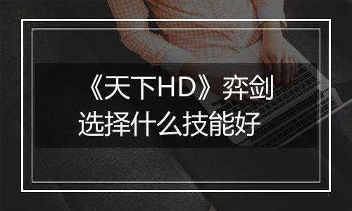 《天下HD》弈剑选择什么技能好