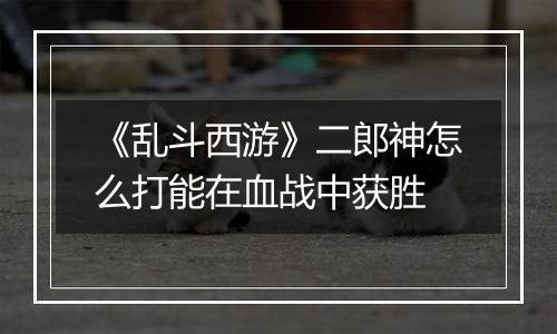 《乱斗西游》二郎神怎么打能在血战中获胜