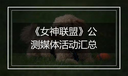 《女神联盟》公测媒体活动汇总