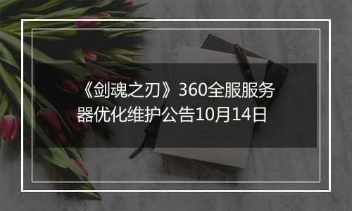 《剑魂之刃》360全服服务器优化维护公告10月14日