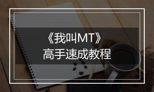 《我叫MT》高手速成教程