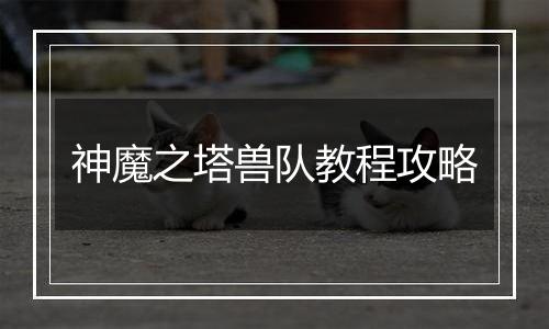 神魔之塔兽队教程攻略