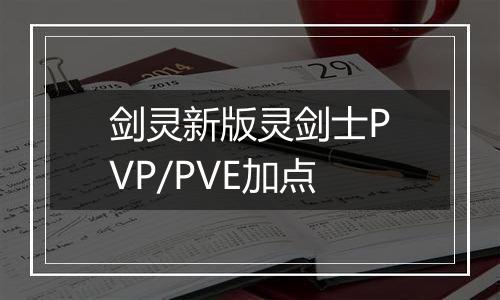 剑灵新版灵剑士PVP/PVE加点