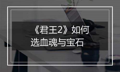 《君王2》如何选血魂与宝石
