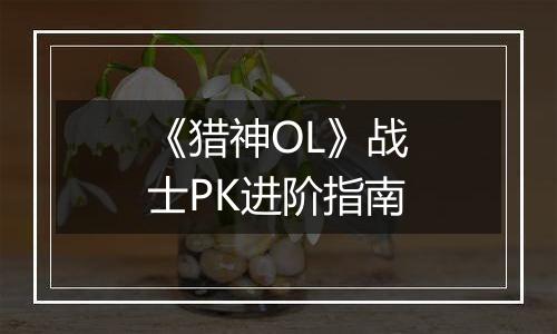 《猎神OL》战士PK进阶指南