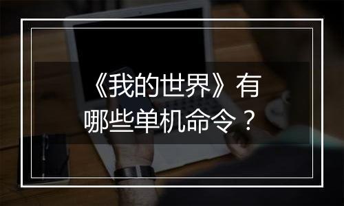 《我的世界》有哪些单机命令？