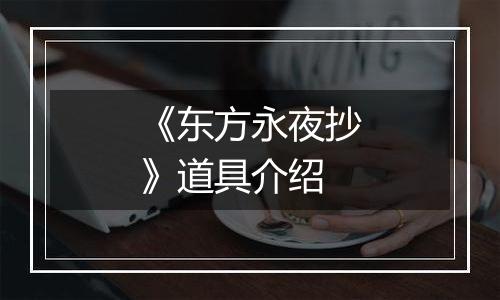 《东方永夜抄》道具介绍