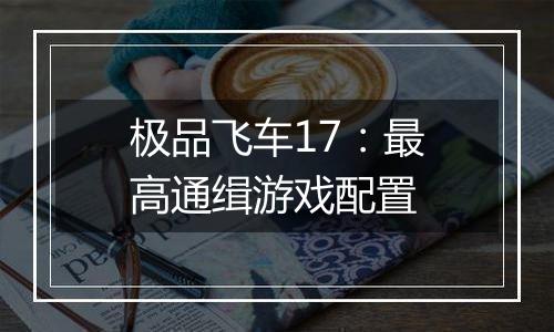 极品飞车17：最高通缉游戏配置
