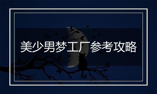 美少男梦工厂参考攻略