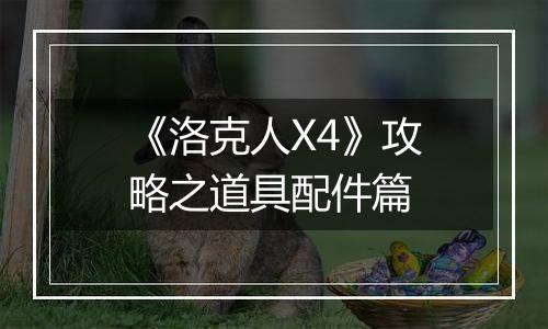 《洛克人X4》攻略之道具配件篇