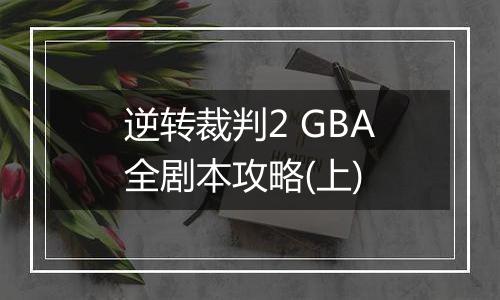 逆转裁判2 GBA全剧本攻略(上)