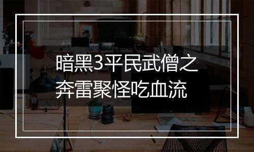 暗黑3平民武僧之奔雷聚怪吃血流