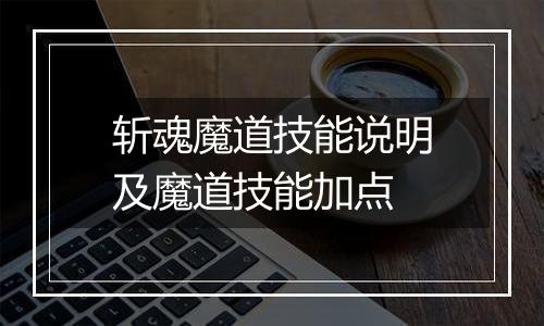 斩魂魔道技能说明及魔道技能加点
