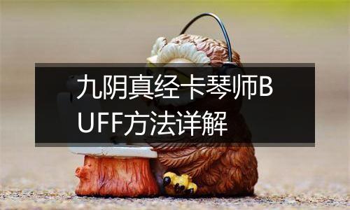 九阴真经卡琴师BUFF方法详解
