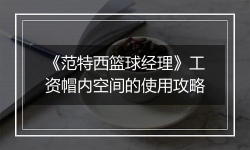 《范特西篮球经理》工资帽内空间的使用攻略