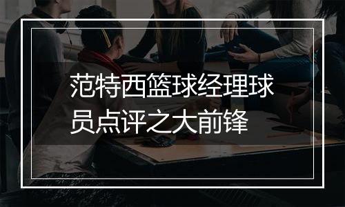 范特西篮球经理球员点评之大前锋