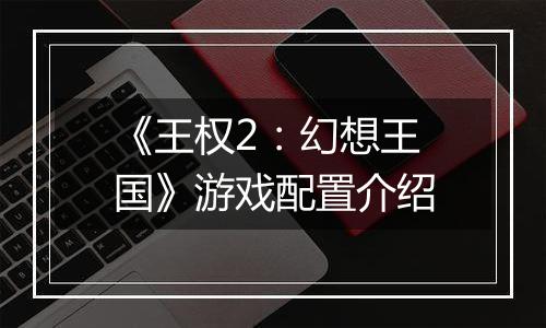 《王权2：幻想王国》游戏配置介绍
