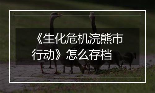 《生化危机浣熊市行动》怎么存档