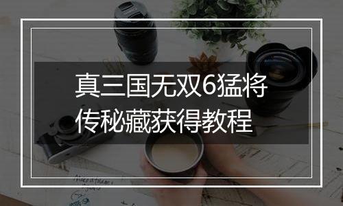真三国无双6猛将传秘藏获得教程