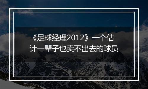 《足球经理2012》一个估计一辈子也卖不出去的球员