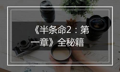 《半条命2：第一章》全秘籍
