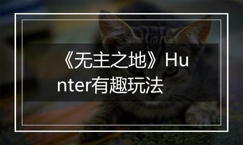 《无主之地》Hunter有趣玩法