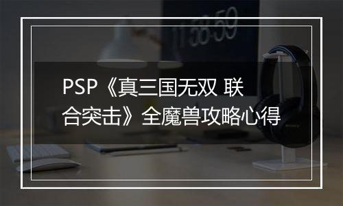PSP《真三国无双 联合突击》全魔兽攻略心得